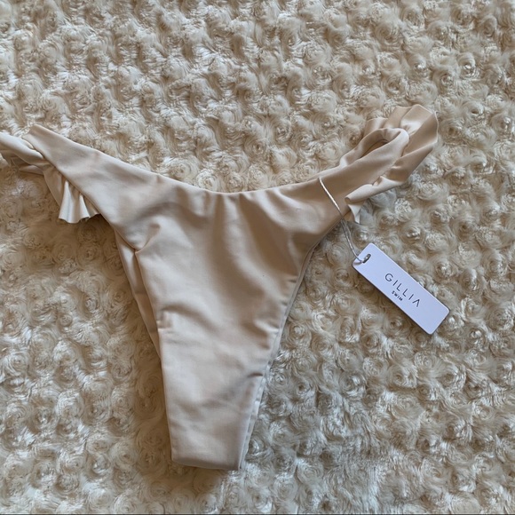 Gillia Clothing Sonia ruffle strap bikini bottom NWT - Picture 4 of 6